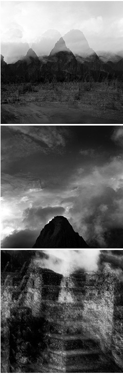 Machu Picchu black and white photo